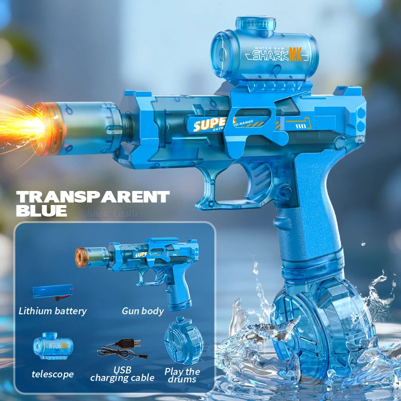 HUIQIBAO 2026 New Ultra-Cool Sniper Electric Water Gun, High-pressure, Multiple Shots, Large Capacity, Summer Beach
