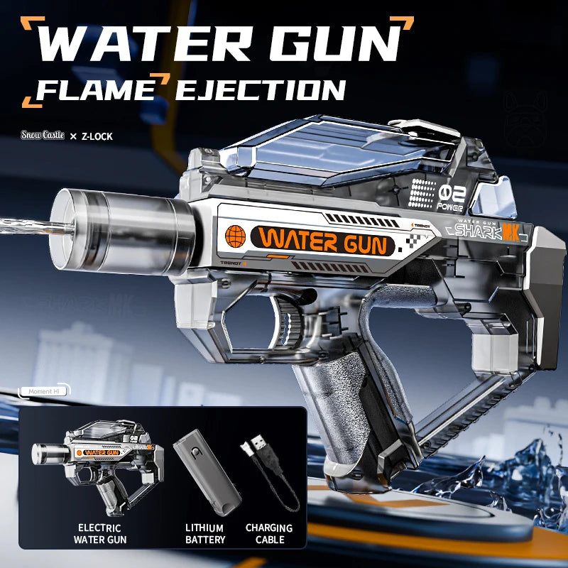 HUIQIBAO 2026 New Ultra-Cool Sniper Electric Water Gun, High-pressure, Multiple Shots, Large Capacity, Summer Beach