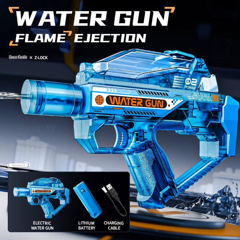 HUIQIBAO 2026 New Ultra-Cool Sniper Electric Water Gun, High-pressure, Multiple Shots, Large Capacity, Summer Beach