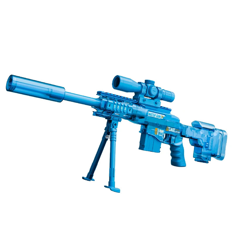HUIQIBAO 2026 New Ultra-Cool Sniper Electric Water Gun, High-pressure, Multiple Shots, Large Capacity, Summer Beach